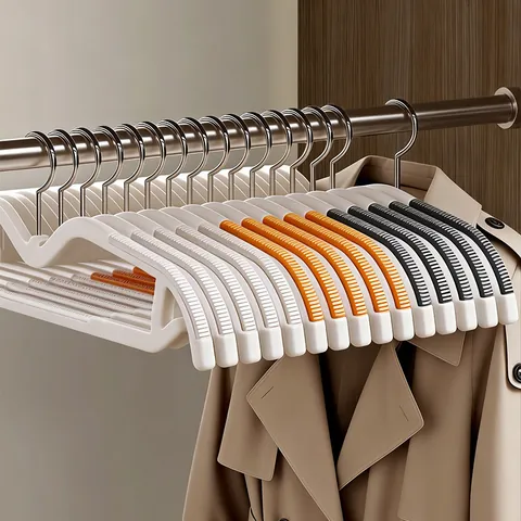 Ruimtebesparende Kledinghangers Met Korte Nek Niet-markerend Antislip Verdikte PP Plastic Hangertjes Kledingkast Organizer Droogrek