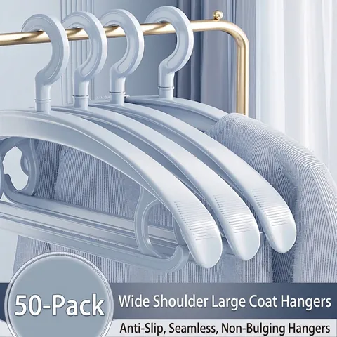 Zware Verdikte Kunststof Kleerhanger Brede Schouder Naadloos Antislip Droogrek 360 Graden Draaibare Haak Hangers