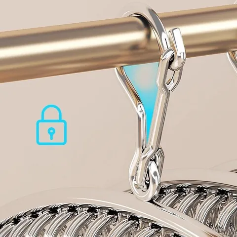 Stainless Steel Sock Drying Rack Windproof Clothes Hanger With Multiple Clips For Laundry Underwear Socks Home Organization