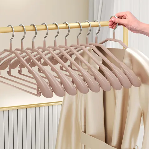 Brede Schouder Kledinghanger Naadloos Antislip Mangaanstaal Plastic Coating Kostuum Mantel Hanger Huishoudelijk Droogrek