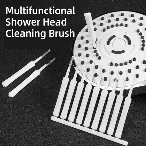 Mini Shower Hole Cleaning Brush Small Nozzle Gap Cleaning Brush For Bathroom Shower Head Phone Port Dredge Multi-functional White Cleaning Tools