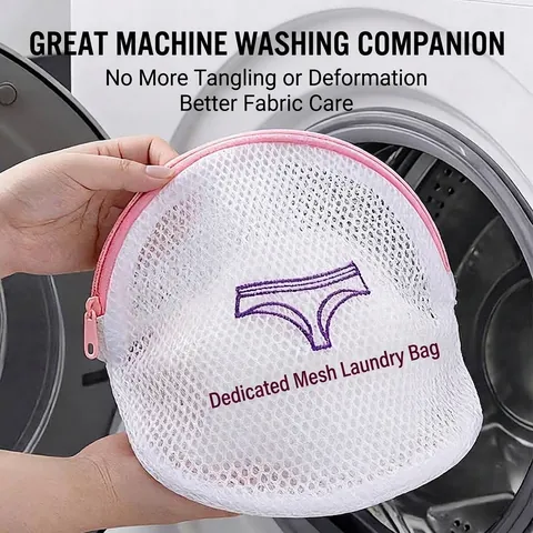 Filet à Linge en Maille Fine pour Machine à Laver Sac de Protection pour Pull Sous-Vêtements Lingerie Vêtements Blanc