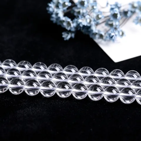 Natuurlijke Witte Kristal Ronde Losse Kralen Hoogwaardige Gepolijste Heldere Kwarts Edelsteen Kralen Voor DIY Sieraden Maken Armbanden Kettingen