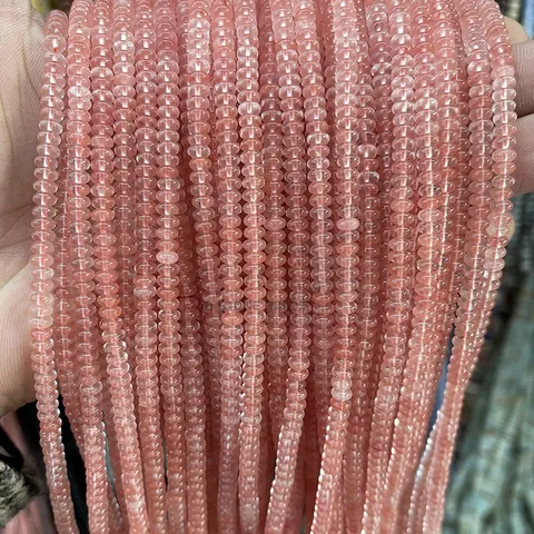 Natural Gemstone Abacus Beads Rondelle Loose Beads For DIY Jewelry Making Bracelet Necklace Small Stone Beads
