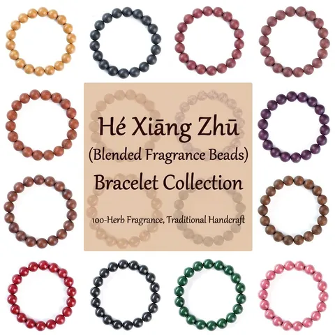 Kräuter-Weihrauchperlen Armband Handgemachtes Aromatisches Perlenarmband Traditioneller Chinesischer Zen-Schmuck Für Unisex Geschenk