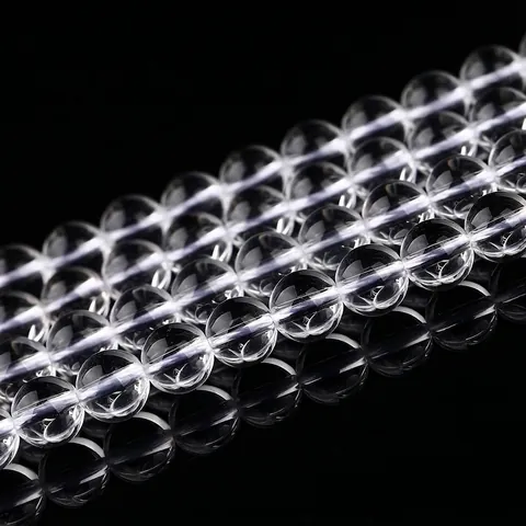 7A Natuurlijk Bergkristal Losse Kralen Gepolijste Witte Kristallen Ronde Stenen Kralen Voor DIY Sieraden Maken Armband Ketting Accessoires