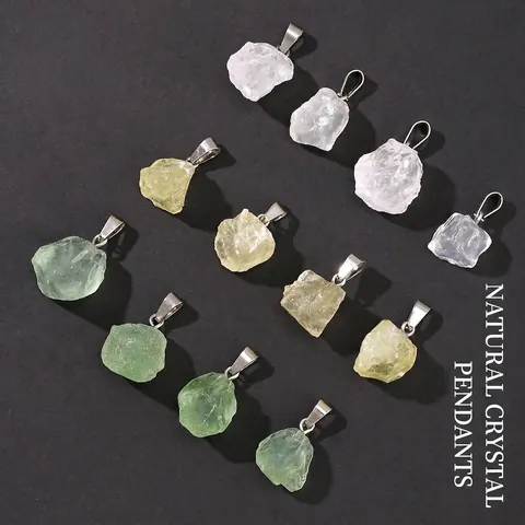 Natuurlijk Kristal Ruwe Steen Hanger Onregelmatig Mineraal Specimen Alleen Hanger Voor DIY Ketting Sieraden Maken Accessoires Mineraal Ornament