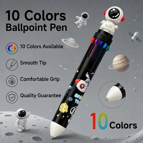 Astronaut Space Theme Stationery Set For Boys Student School Supplies With Pen Ruler Eraser Correction Tape Utility Knife Notebook Gift Bag