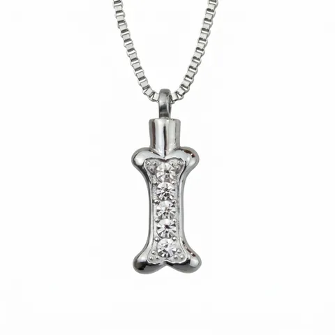 Collar de Urna de Acero Inoxidable para Cenizas de Mascotas Colgante de Cápsula Conmemorativa Con Kit de Embudo Bolsa de Terciopelo