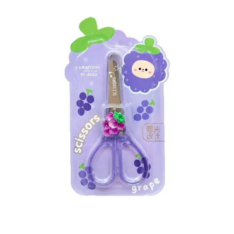 Mini Forbici di Sicurezza Portatili in Acciaio Inossidabile a Forma di Frutta per Bambini Studenti Bricolage Carta Fragola Uva Pesca