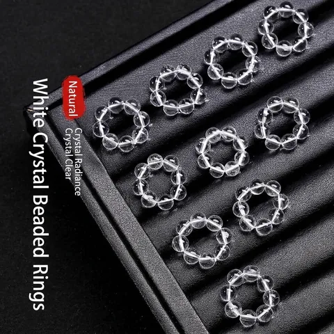 Natuurlijke Bergkristal Ring Kralen Ronde Gepolijste Kristallen Afstandhouder Ringen Voor DIY Sieraden Maken Accessoires Handgemaakte Losse Kralen