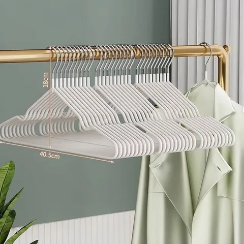 Non-Slip Non-Marking Clothes Hangers Thickened Metal Dipped Plastic Coating Hangers For Closet Drying Household Daily Use Storage Hangers