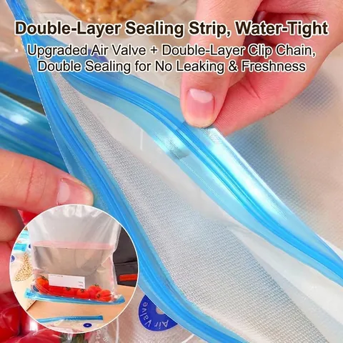 Textured Food Vacuum Sealer Bags Reusable BPA Free Storage Bags With Electric Pump Option For Fridge Sous Vide Packing