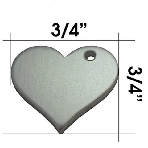 Titanium Stainless Steel Blank Pendant DIY Engraving Heart Round Square Dog Tag Pet ID Tag Fashion Jewelry Finding