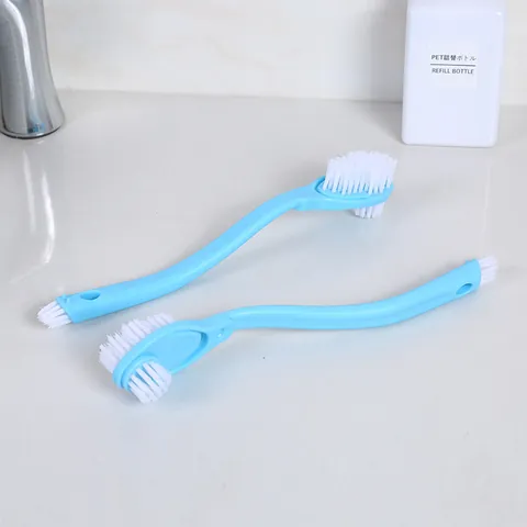 Double-Headed Long Handle Shoe Brush Minimalist Plastic Soft Bristle Cleaning Tool With Hanging Hole For Sneakers Boots