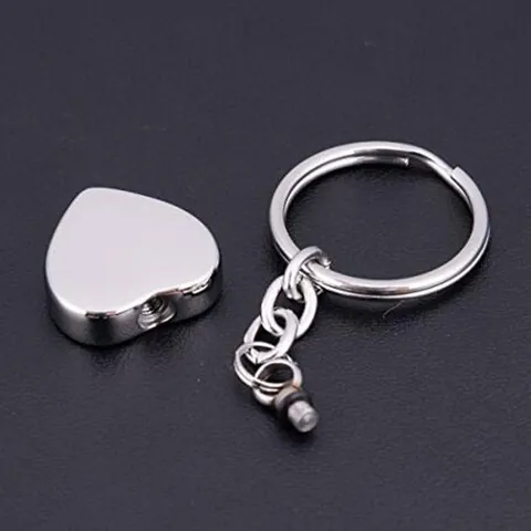 Stainless Steel Heart Cremation Urn Keychain For Ashes Pet Human Memorial Keepsake Love Pendant Memorial Jewelry Gift