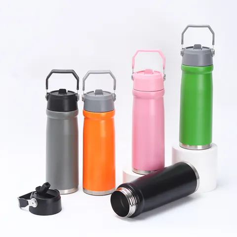 Edelstahl Vakuum Isolierflasche Tragbare Outdoor Sport Trinkflasche Auslaufsicher Doppelwandige Thermoskanne Für Wandern Reisen