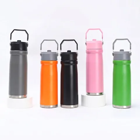 Edelstahl Vakuum Isolierflasche Tragbare Outdoor Sport Trinkflasche Auslaufsicher Doppelwandige Thermoskanne Für Wandern Reisen