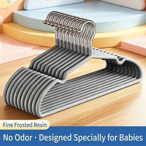 Non-Slip Seamless Thickened Stainless Steel Children Hangers For Toddlers And Kids Modern Minimalist Home Clothes Drying Rack