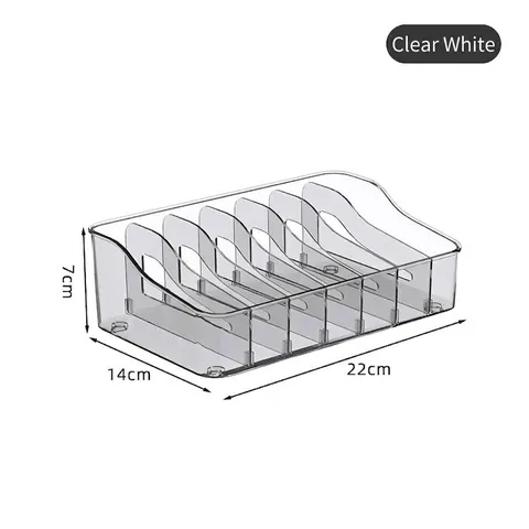 Kitchen Seasoning Bag Storage Box Multi-functional Divided PET Transparent Spice Packet Organizer Rack For Pantry Countertop