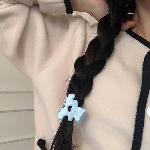 Pince à Cheveux Ours Mignon Style INS Coréen Mat Couleur Morandi avec Découpe en Cœur pour Femme Fille Accessoires Cheveux