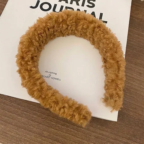 Korean Autumn Winter Faux Fur Hair Accessories Collection Lamb Wool Headband Cute Antler Hair Ring Plush Hair Claw Clip For Women