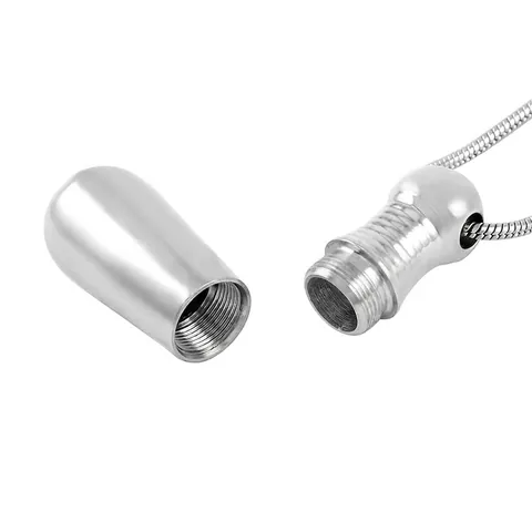 Stainless Steel Baseball Bat Cremation Urn Necklace For Ashes Memorial Ash Holder Pendant For Men Women Jewelry