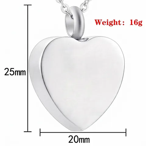 Stainless Steel Heart Urn Necklace Engraved I Love You To The Moon And Back Cremation Jewelry For Ashes Pet Memorial Pendant