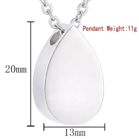 Edelstahl Wassertropfen Feuerbestattung Urne Halskette Für Haustier Asche Gedenkanhänger Forever In My Heart Graviert Schmuck