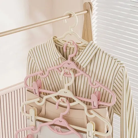 Appendiabiti in Plastica Antiscivolo Con Clip Regolabili Salvaspazio Impilabile Senza Cuciture per Pantaloni Gonne Hanfu JK Gonna Casa