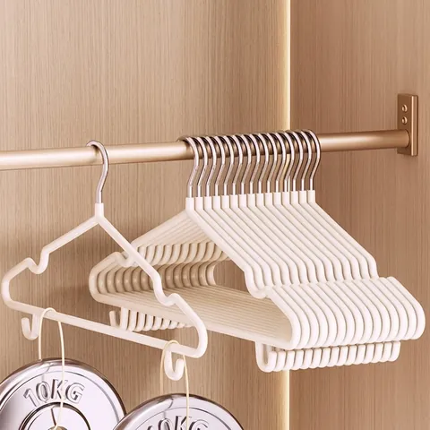 Non-Slip Metal Clothes Hangers With Dip Coating Heavy Duty Traceless Hanger Space Saving Wardrobe Closet Drying Rack Home Organization