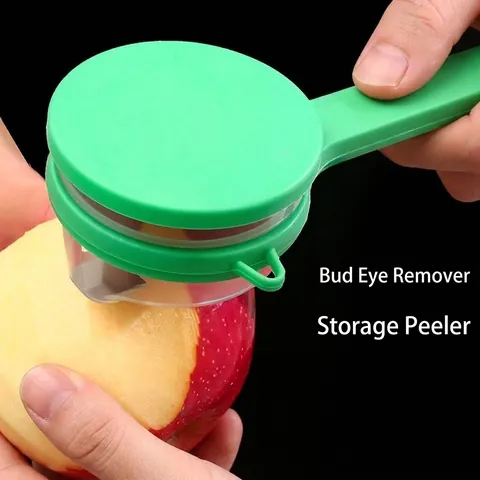 Multifunctional Storage Peeler With Container Stainless Steel Blade Anti Splash Fruit Vegetable Potato Peeler Kitchen Tool