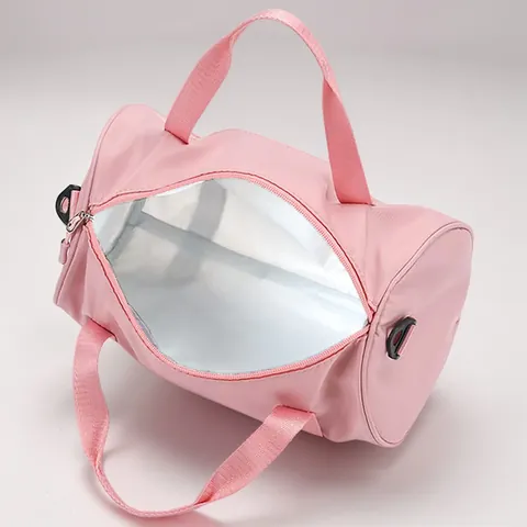 Large Capacity Waterproof Nylon Cylindrical Sports Bag For Yoga Dance Fitness Duffel Bag With Shoulder Strap For Men Women