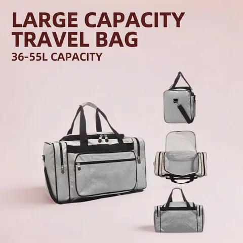 Grote Capaciteit Glitter Reistas Polyester Sporttas Met Meerdere Zakken Unisex Glinsterende Weekend Duffel Bagage Tas Voor Fitness Reizen