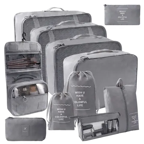 Faltbare Reisegepäck-Organizer-Taschen Aus Polyester Packwürfel Netzbeutel Wasserdichte Kleidungstaschen Koffer Organizer Zubehör Für Unterwegs