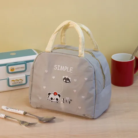 Borsa Termica per il Pranzo Cartoon Animal Borsa Bento Portatile Rivestimento in Alluminio per Picnic Ufficio Scuola Studenti