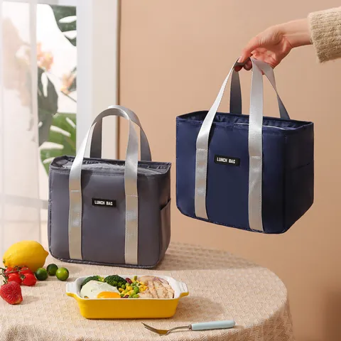 Isolierte Lunchtasche Tragbare Köper Polyester Thermische Tragetasche Für Arbeit Schule Picknick Herren Damen Kühltasche