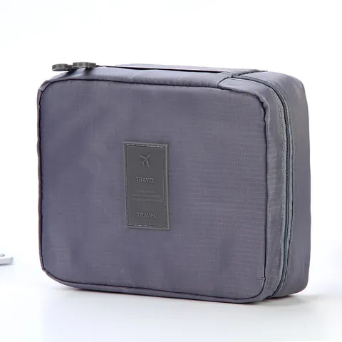Trousse de Toilette de Voyage en Polyester Grande Capacité Organisateur de Maquillage Imperméable Rangement Cosmétique Portable Pour Femme