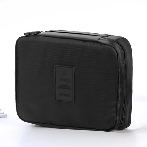 Trousse de Toilette de Voyage Portable Imperméable en Poliestere Imprimé Floral Léopard Organisateur de Maquillage