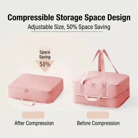 Expandable Travel Compression Storage Bag Polyester Clothes Packing Organizer Bag For Wardrobe Down Jacket Travel Accessories