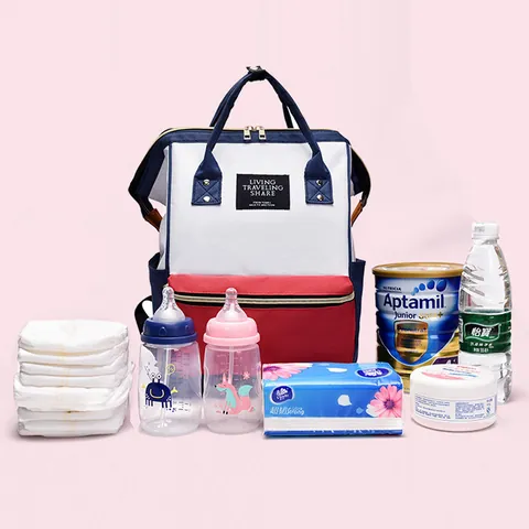 Women Large Capacity Waterproof Oxford Cloth Diaper Bag Backpack Multi-function Travel Maternity Bag For Mother Care