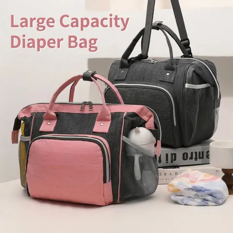 Large Capacity Mummy Diaper Bag Oxford Cloth Insulated Breast Milk Cooler Bag Waterproof Portable Mother Handbag For Travel