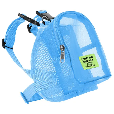 Breathable Polyester Mesh Pet Dog Backpack Adjustable Harness Small Dog Outdoor Portable Storage Bag For Teddy Dogs
