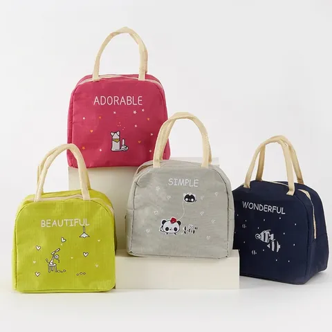 Tragbare Isolierte Lunchtasche Große Kapazität Wasserdicht Polyester Kühltasche Für Damen Herren Arbeit Schule Picknick