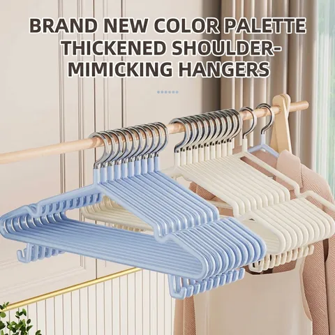 Non-Slip Metal Clothes Hangers Plastic Coated Traceless Hanger Heavy Duty Drying Rack Closet Organizer For Dormitory Home