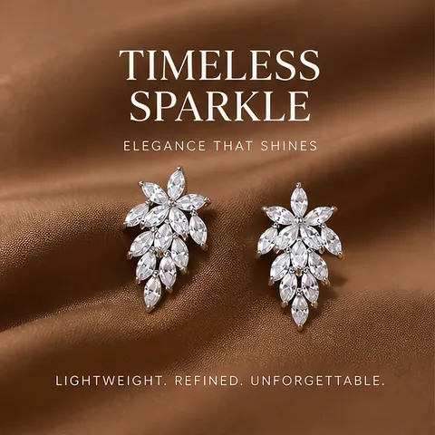 Elegante Marquise Zirconia Blad Oorknopjes Voor Vrouwen Koper Ingelegd Volledige Strass Prachtige Bruids Bruiloft Sieraden Cadeau
