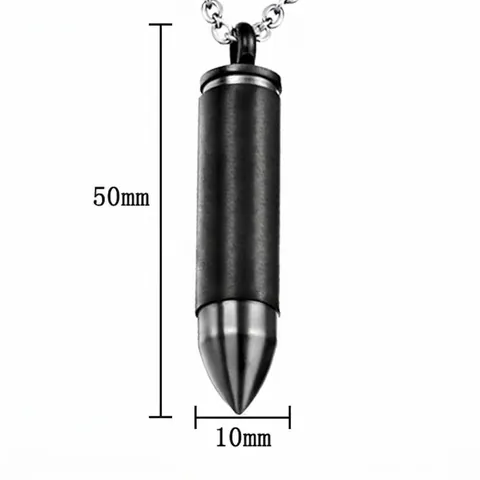 Stainless Steel Bullet Cremation Urn Necklace For Ashes Perfume Bottle Memorial Pendant Dragon Pattern Jewelry For Men Women