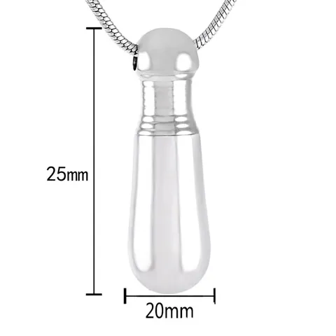Stainless Steel Baseball Bat Cremation Urn Necklace For Ashes Memorial Jewelry For Family Polished Pendant Keepsake Gift