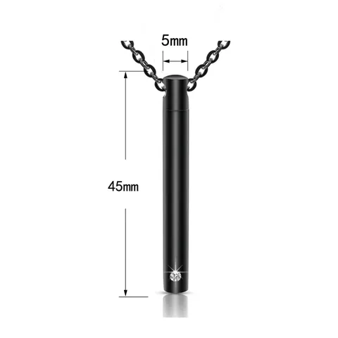 Stainless Steel Pet Cremation Urn Necklace U-shaped Cylinder Paw Print Memorial Pendant Rhinestone Ash Jewelry Keepsake Necklace