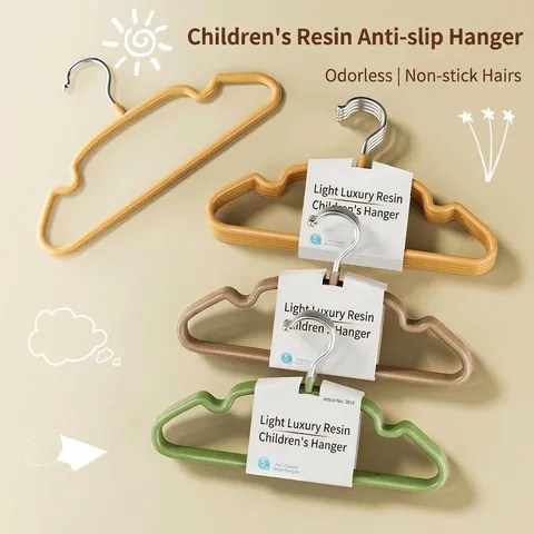 Non Slip Stainless Steel Children Clothes Hangers Non Marking Resin Coated Baby Infant Clothing Drying Rack Durable Hangers